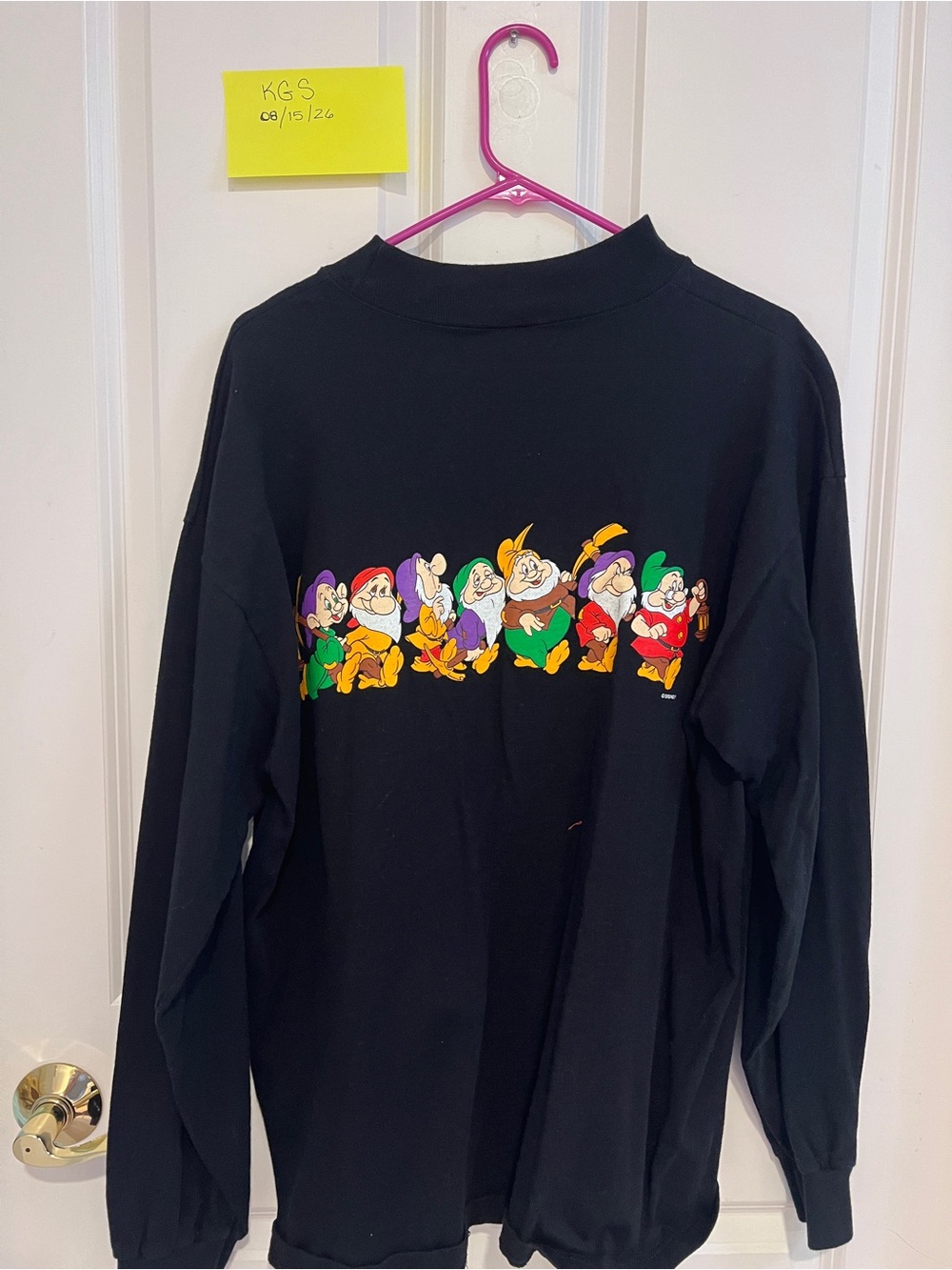 Vintage Black Disney Snow White Seven Dwarfs Long-Sleeve Tee
